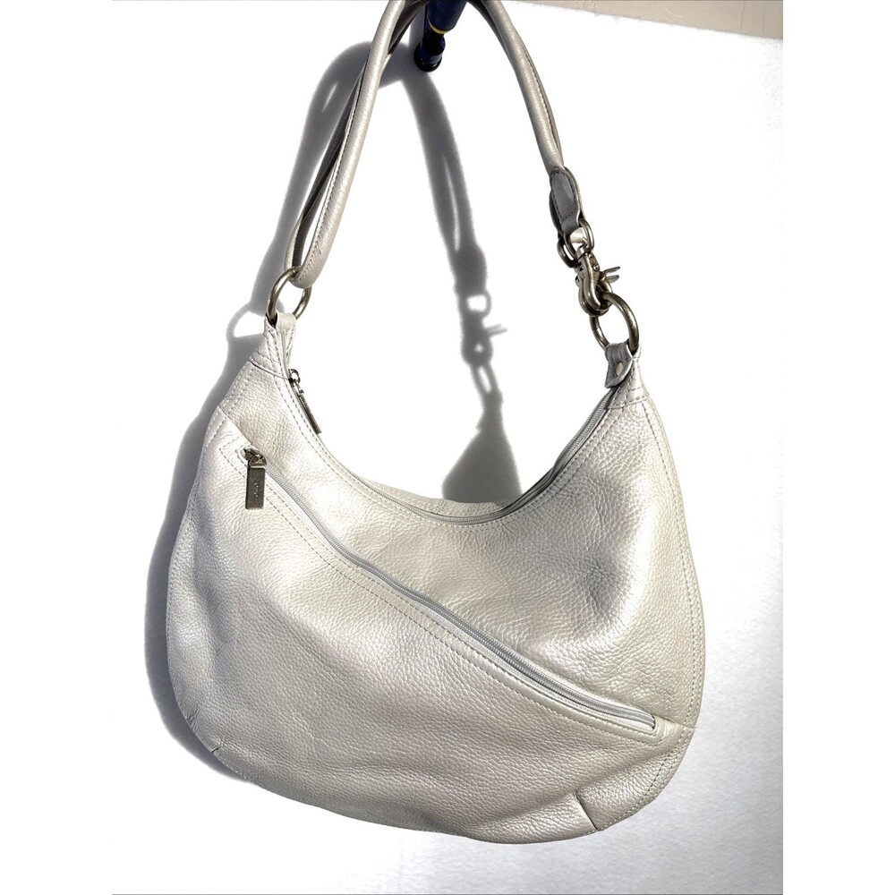 HOBO INTERNATIONAL FROST METALLIC LEATHER CONVERTIBLE CROSSBODY BAG ZIP TOP $298